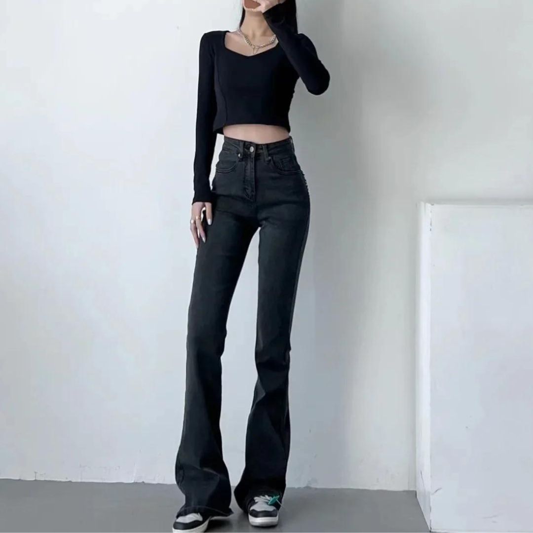 Cambria™ | High-Waisted Heart Fringe Jeans