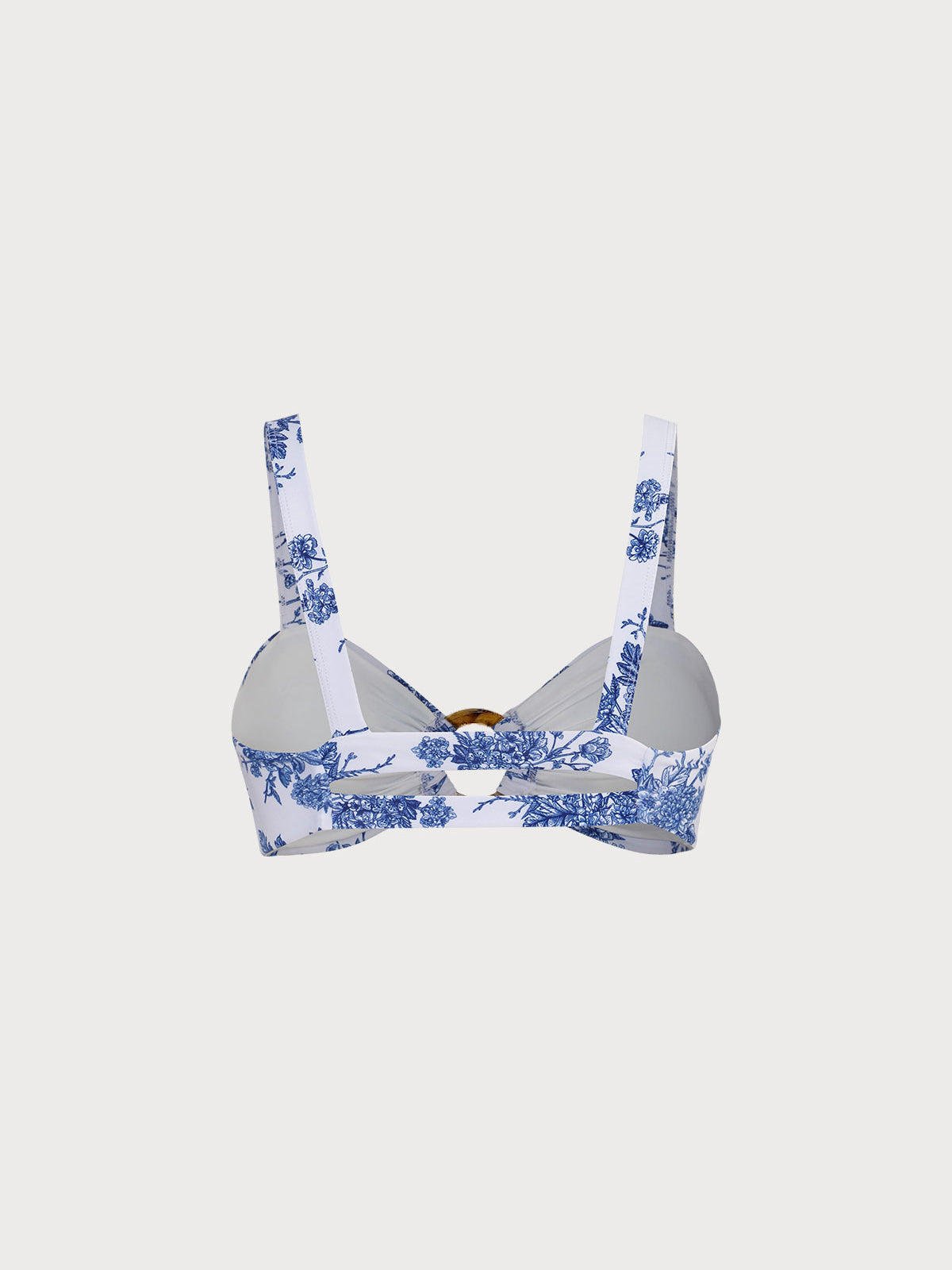 Lyra™ | Ruched Cutout Floral Bikini Top