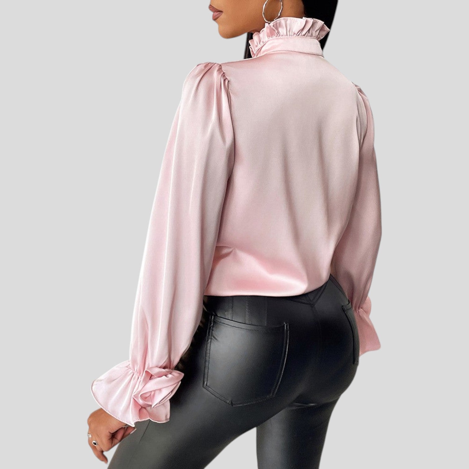 Rhea™ | Rose Decorated Top with Flared Sleeves
