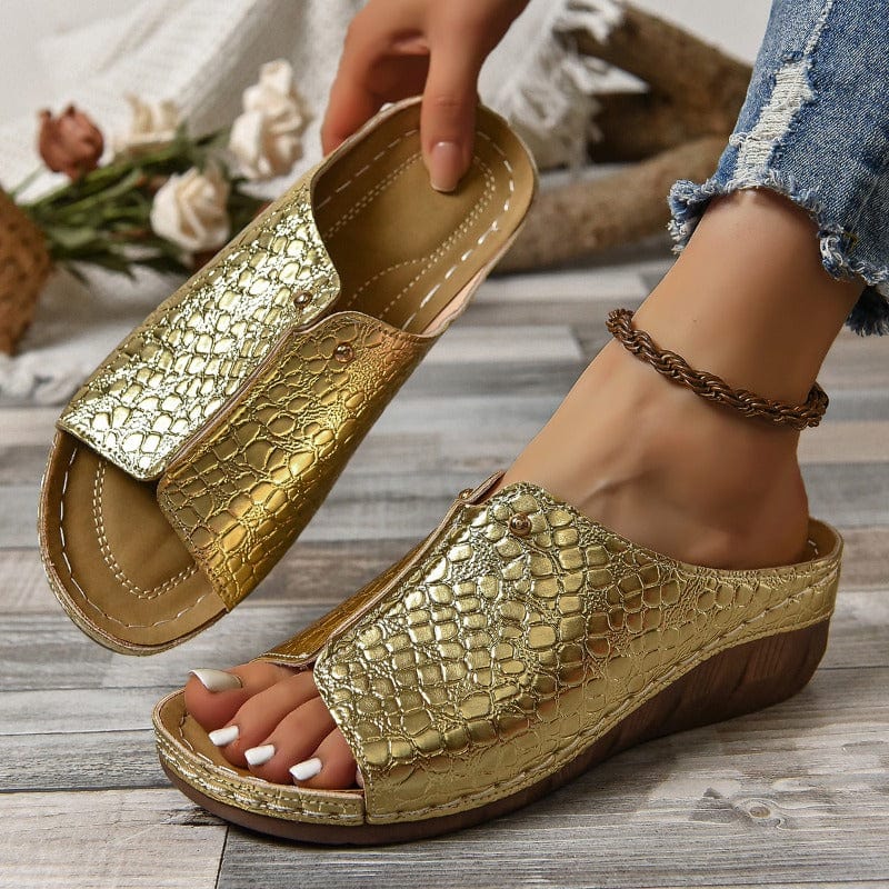 Julissa™ | Metallic Slip-On Orthopedic Sandals