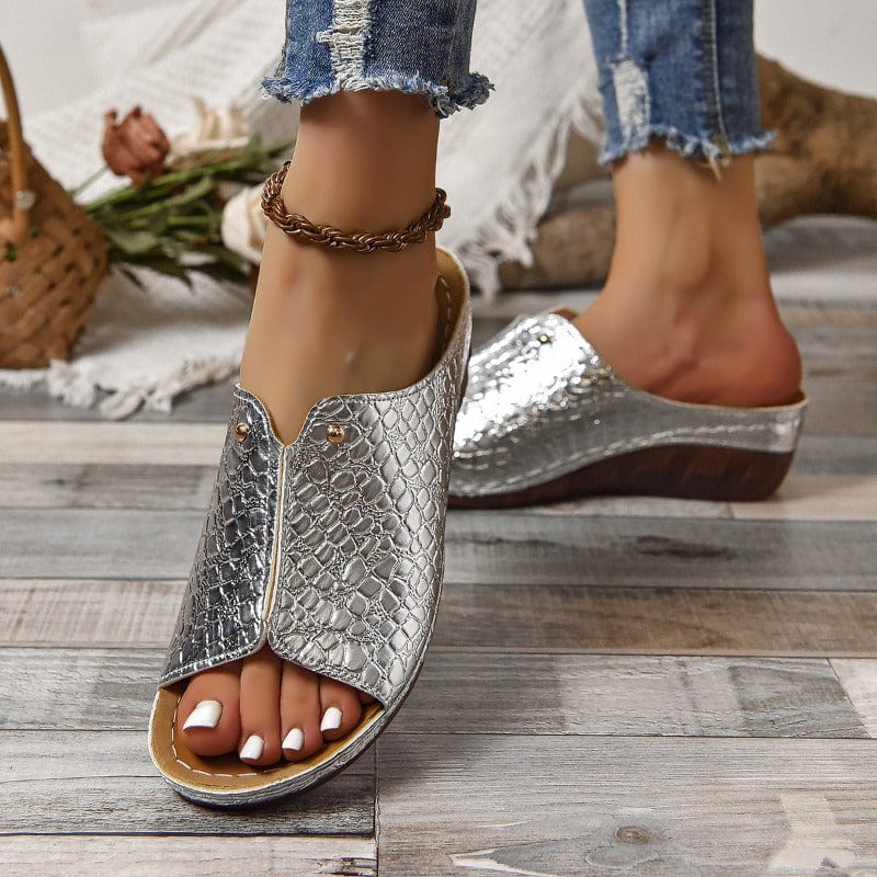 Julissa™ | Metallic Slip-On Orthopedic Sandals