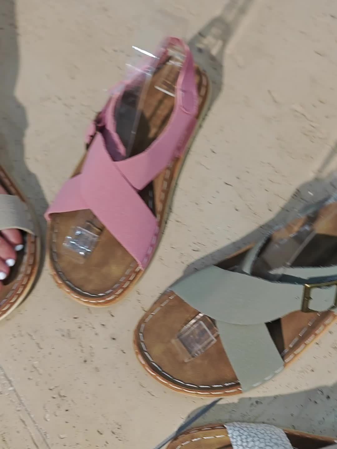 Camila™ | Cross-Strap Roman Sandals