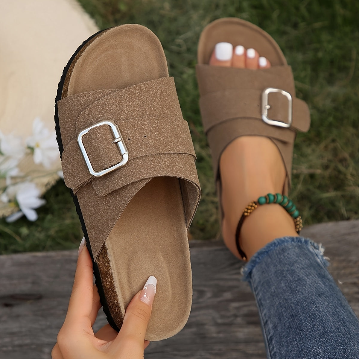 Serena™ | Everyday Buckle Slide Sandals