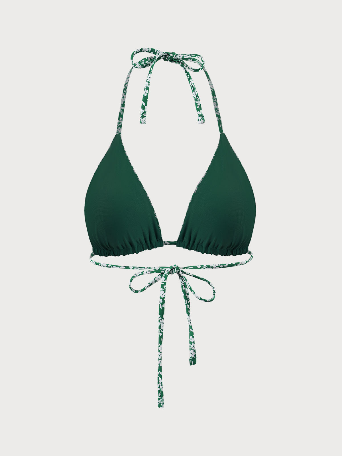 Elara™ | Green Reversible Halter Bikini Top