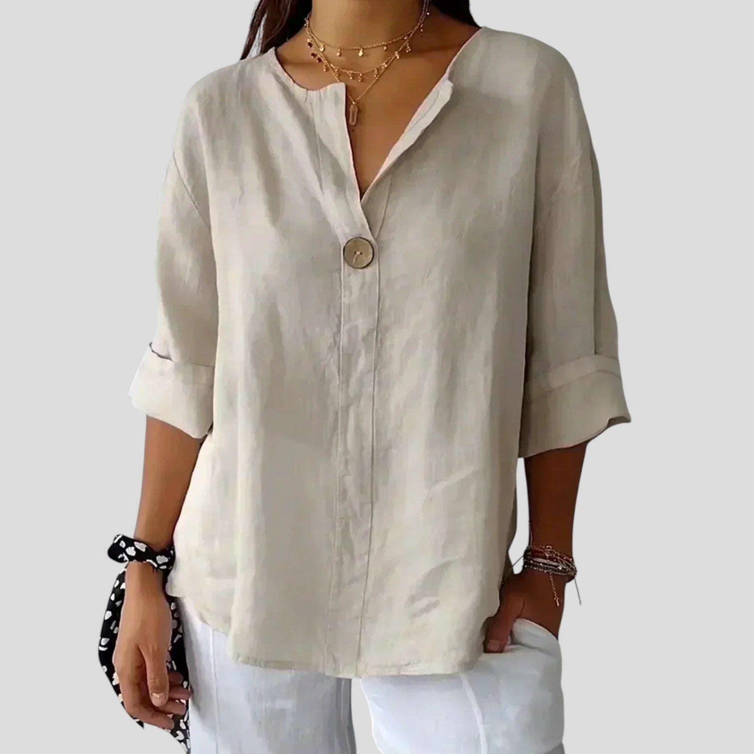 Maisie™ | Lightweight V-Neck Everyday Blouse