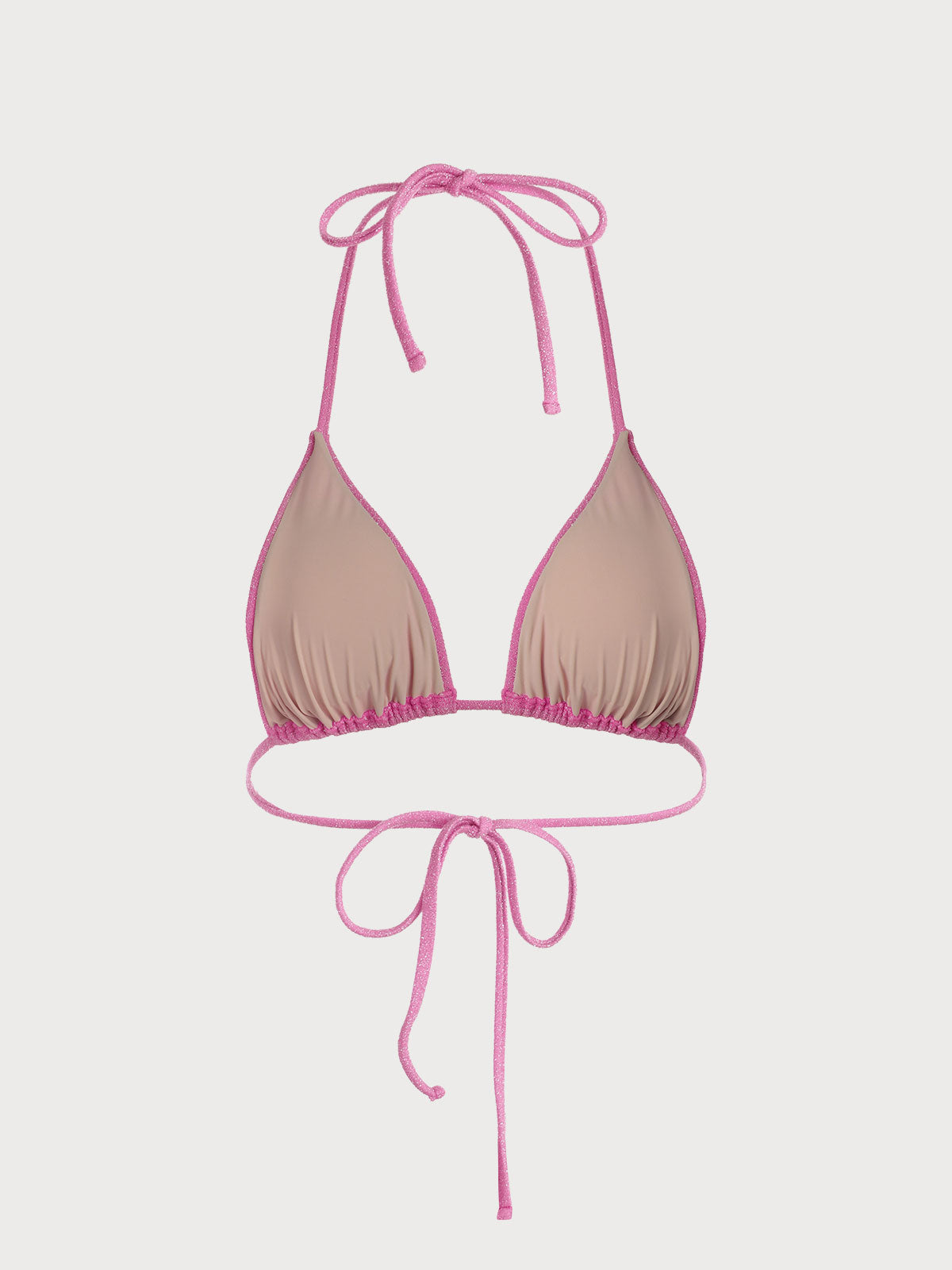 Celestine™ |Pink Halter Triangle Bikini Top
