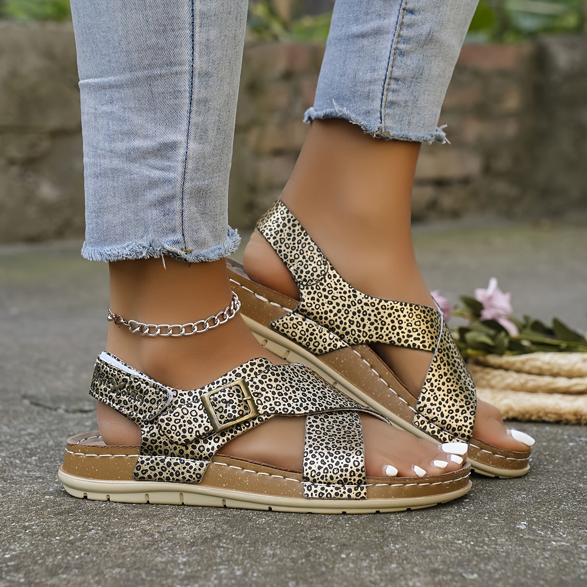 Camila™ | Cross-Strap Roman Sandals