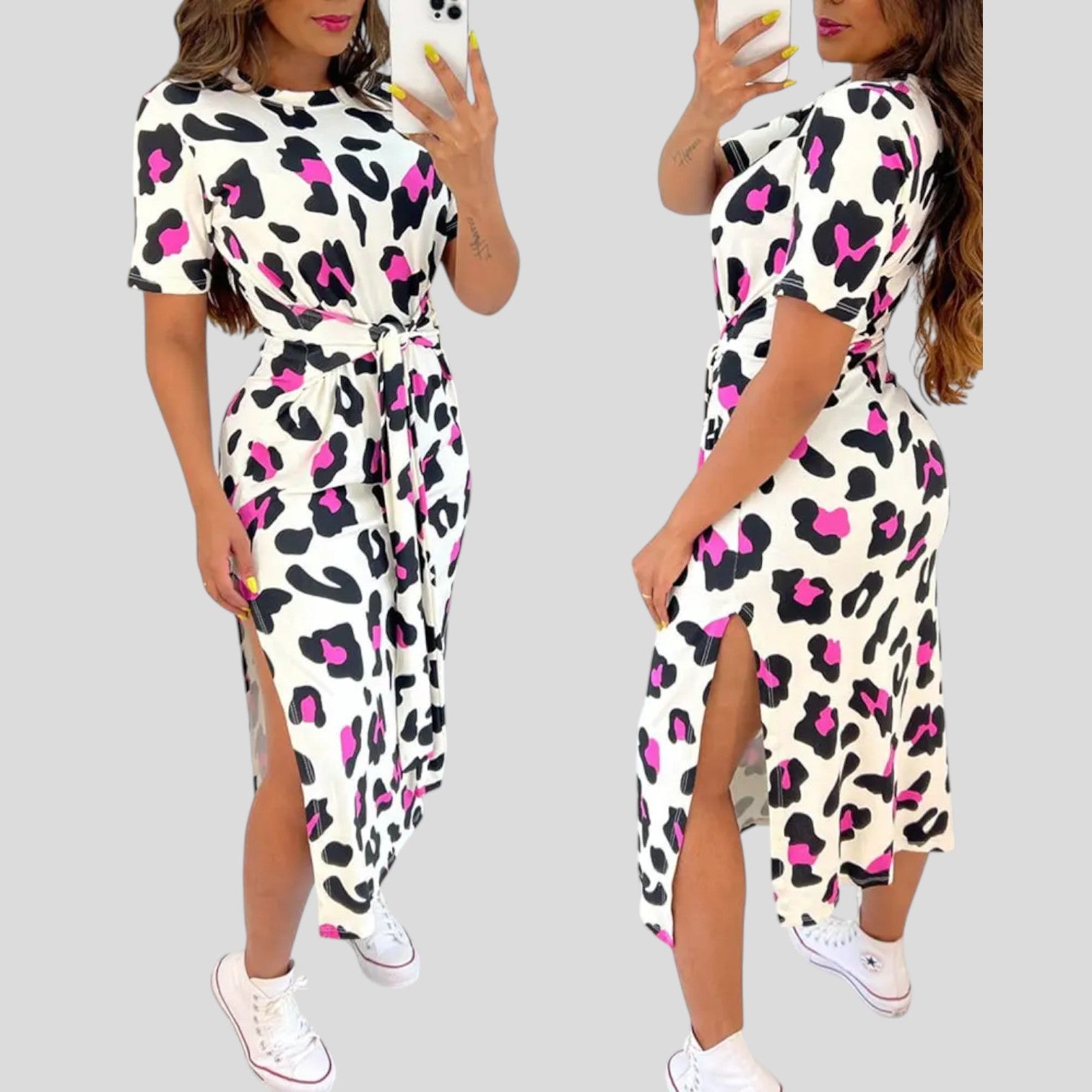 Raya™ | Leopard Print Casual Dress