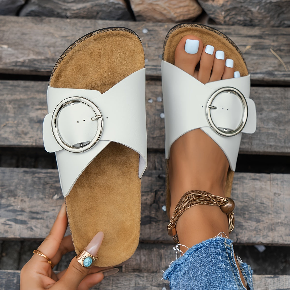 Nadia™ | Classic Comfort Slide Sandals