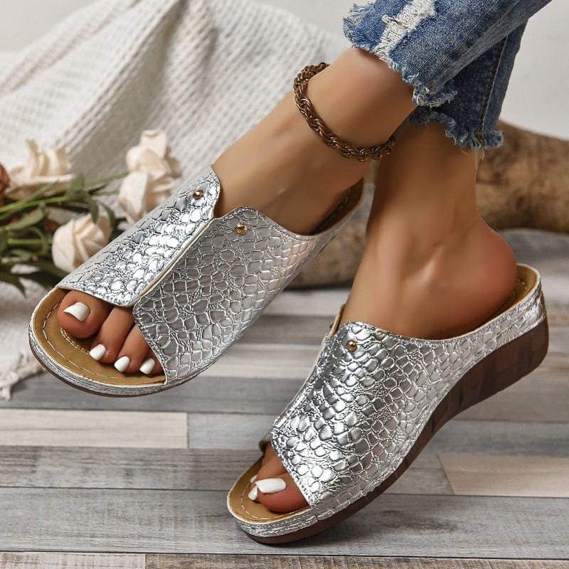 Julissa™ | Metallic Slip-On Orthopedic Sandals
