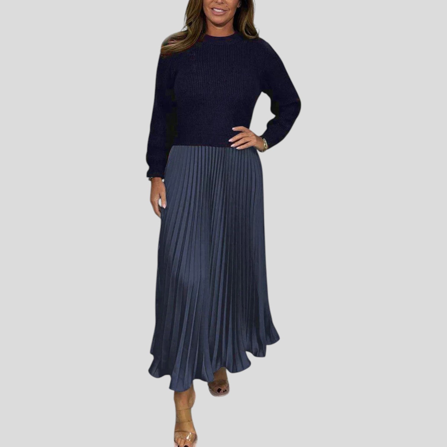 Elira™ | Elegant Pleated Two-Piece Set