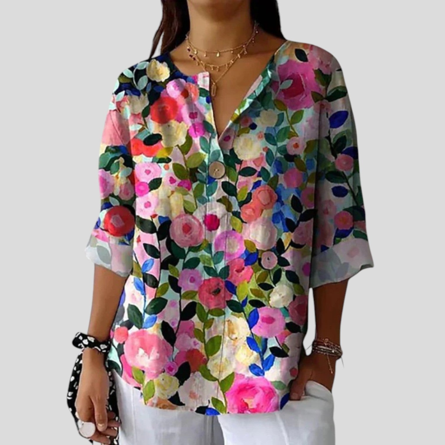 Vivienne™ | Vintage-Inspired Easy-Care Blouse