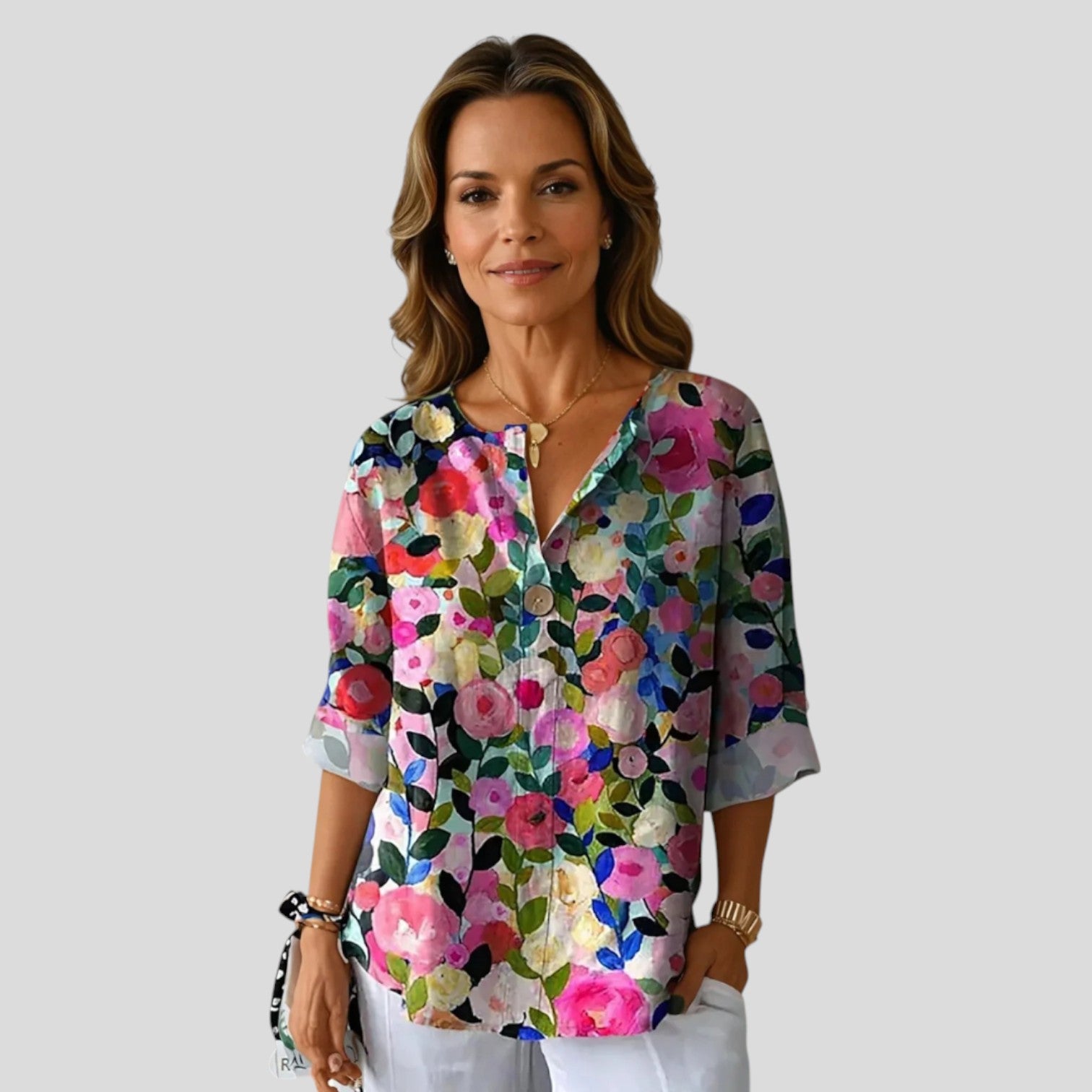 Vivienne™ | Vintage-Inspired Easy-Care Blouse